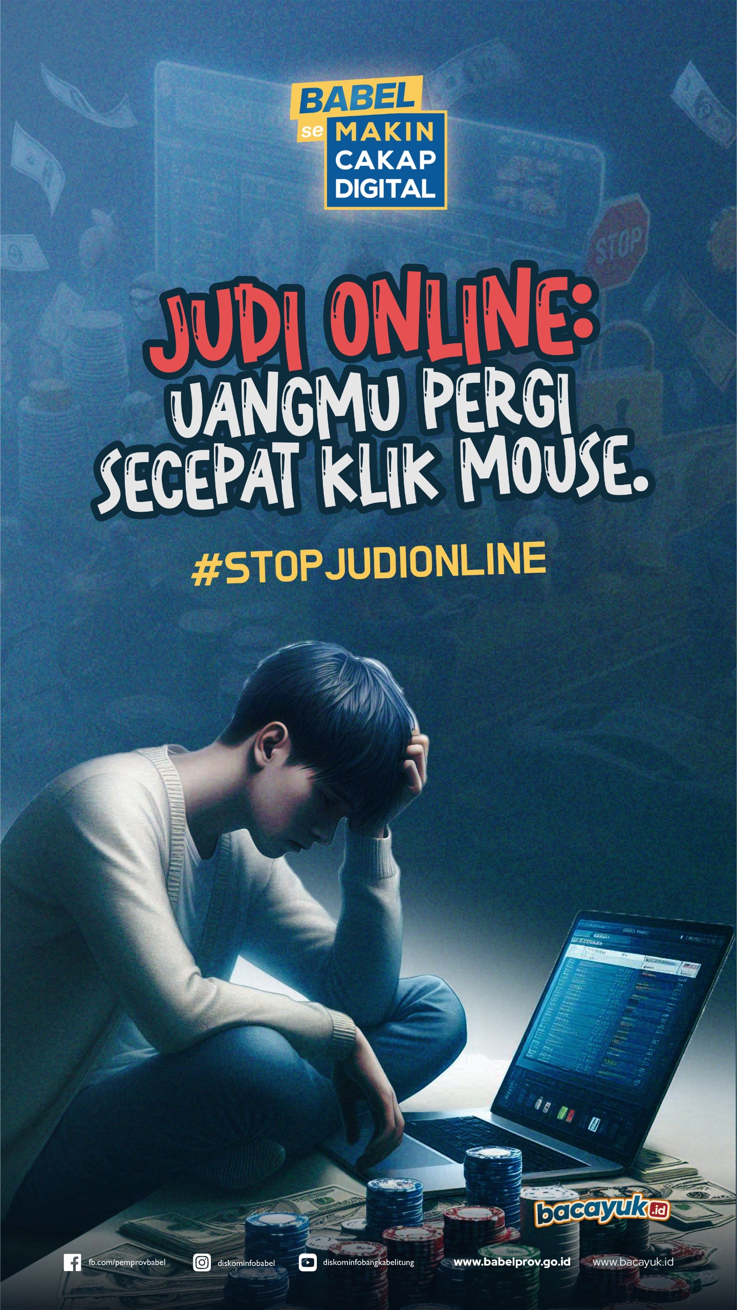 Poster Judi Online, Uangmu Pergi secepat Kilat